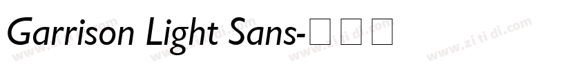 Garrison Light Sans字体转换